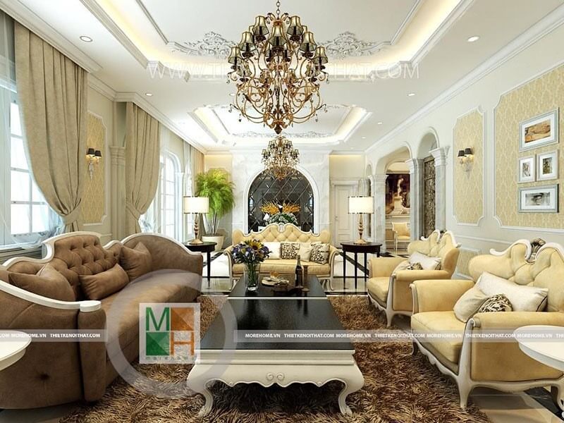 Sofa biệt thự tân cổ điển Sofa biệt thự tân cổ điển