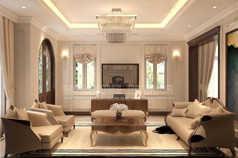 Mẫu sofa gỗ sang trọng