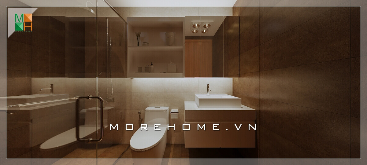 Mẫu nhà tắm kết hợp nhà vệ sinh tiện nghi, hiện đại phù hợp cho chung cư cao cấp, nhà phố, biệt thự. Thiết kế phòng tắm nhà phố