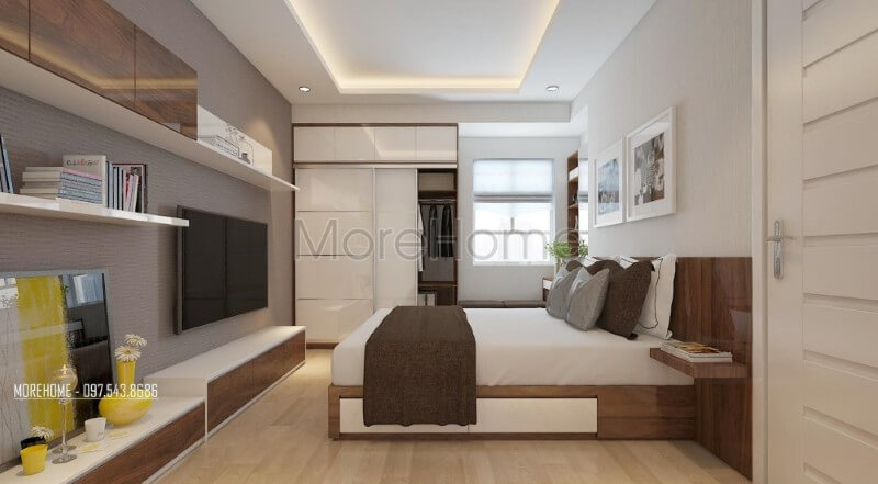 Thiết kế nội thất phòng ngủ master chung cư đẹp Mẫu thiết kế nội thất chung cư đẹp