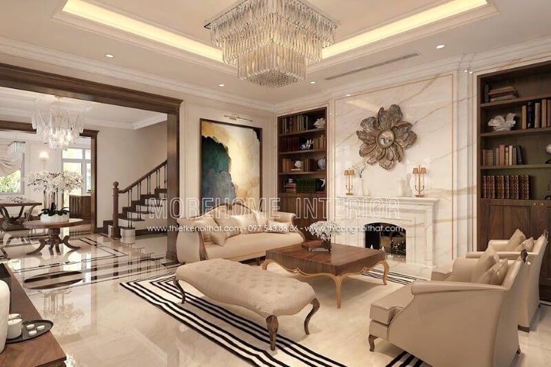 Thiết kế nội thất biệt thự Vinhomes The Harmony cao cấp tại Hà Nội