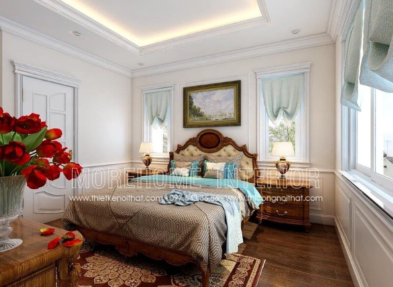 Táp đầu giường tủ đầu giường gỗ óc chó kiểu dáng tân cổ điển đẹp, sang trọng