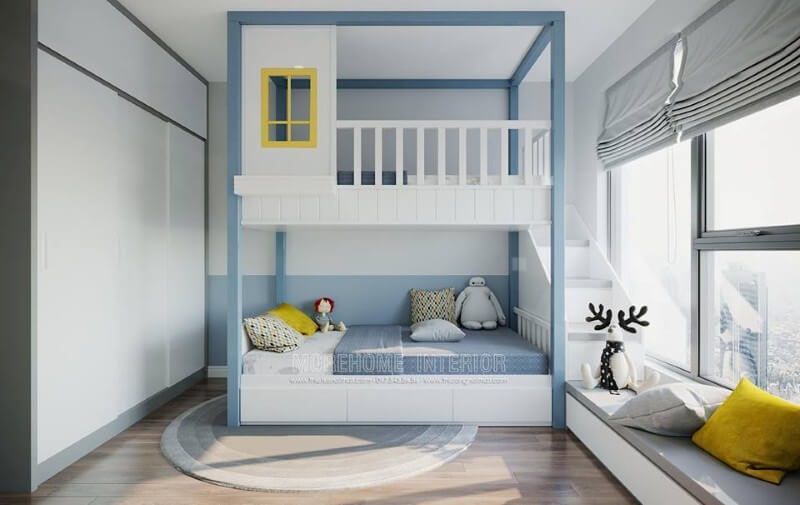 Thiết kế phòng ngủ con thông minh hơn với mẫu giường tầng cao cấp